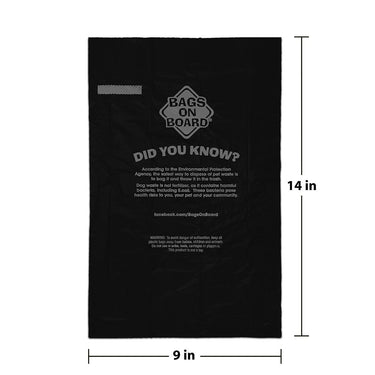 Bags on Board Dispenser Bone, Black, 30 Bags